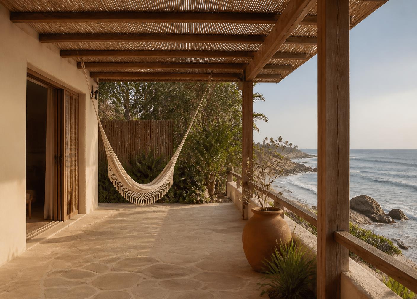 Materiais naturais para casas no litoral
